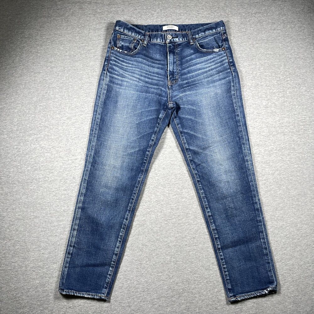 MOUSSY VINTAGE Jeans Womens 30x26 Blue Skinny Slim Mid Rise Distressed Crop